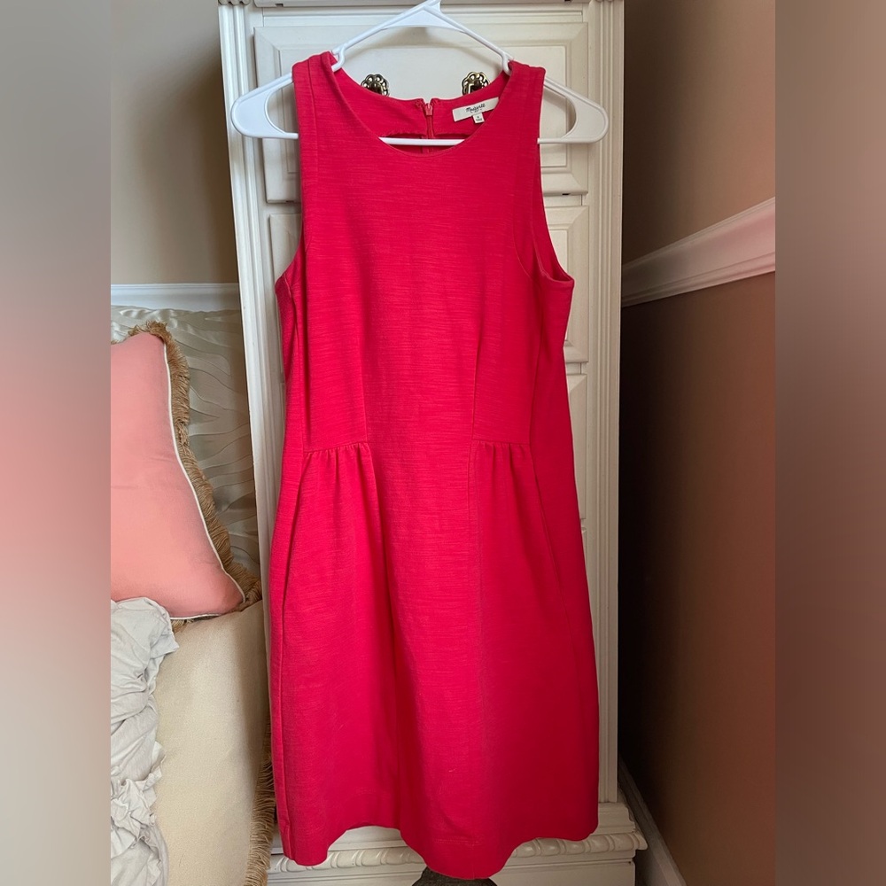 Madewell Sleeveless Red Shift Dress